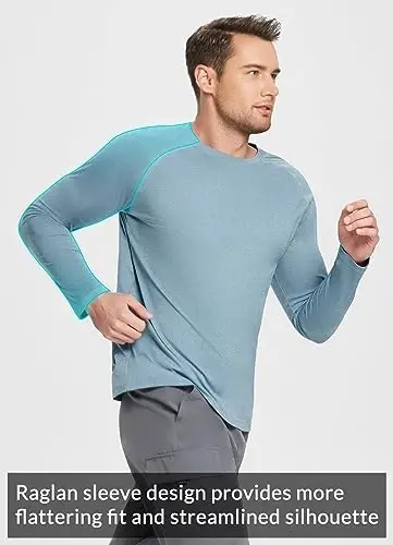 baleaf Men's Sun Protection Shirts UV SPF UPF 50+ Long Sleeve Rash Guard Fishing Running Quick Dry Lightweight - BALEAF (1)