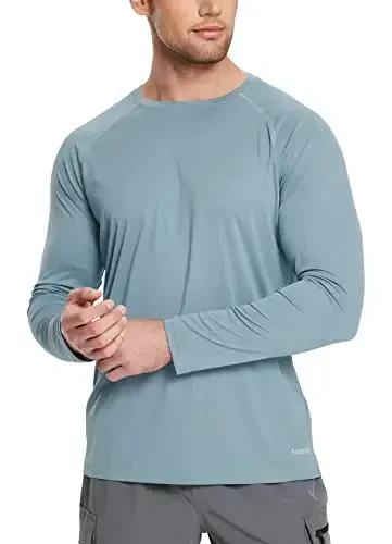 baleaf Men's Sun Protection Shirts UV SPF UPF 50+ Long Sleeve Rash Guard Fishing Running Quick Dry Lightweight - 6