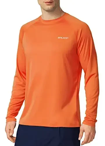 baleaf Men's Sun Protection Shirts UV SPF UPF 50+ Long Sleeve Rash Guard Fishing Running Quick Dry Lightweight - 1