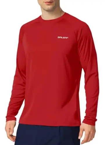 baleaf Men's Sun Protection Shirts UV SPF UPF 50+ Long Sleeve Rash Guard Fishing Running Quick Dry Lightweight - 1