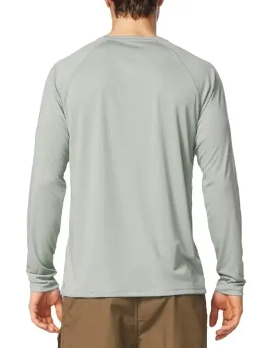 baleaf Men's UPF 50+ Sun Protection Shirts Long Sleeve Rash Guard | 4-Way Stretch, Quick Dry, Soft comfort Fabric, UV Protection, Breathable Lightweight for Fishing, Swimming, Surfing - BALEAF (1)