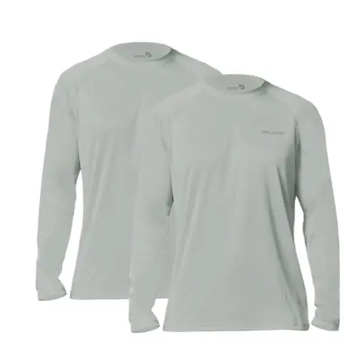 baleaf Men's UPF 50+ Sun Protection Shirts Long Sleeve Rash Guard | 4-Way Stretch, Quick Dry, Soft comfort Fabric, UV Protection, Breathable Lightweight for Fishing, Swimming, Surfing - 1