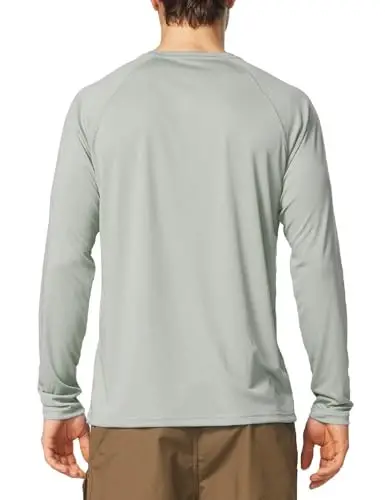 baleaf Mens UPF 50+ Sun Protection Shirts Long Sleeve Rash Guard, Quick Dry 4-Way Stretch for Fishing Swimming Surfing - 2