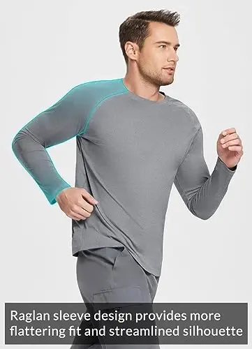 baleaf Mens UPF 50+ Sun Protection Shirts Long Sleeve Rash Guard, Quick Dry 4-Way Stretch for Fishing Swimming Surfing - 4