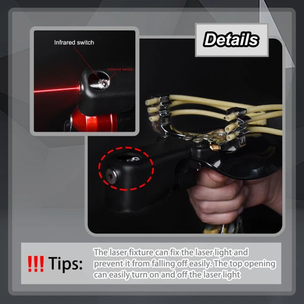 Clianle Adult Hunting Shooting Slingshot with Fishing Reel for Fish Shooting Slingshot-BRINGAFISHINGREEL - 5