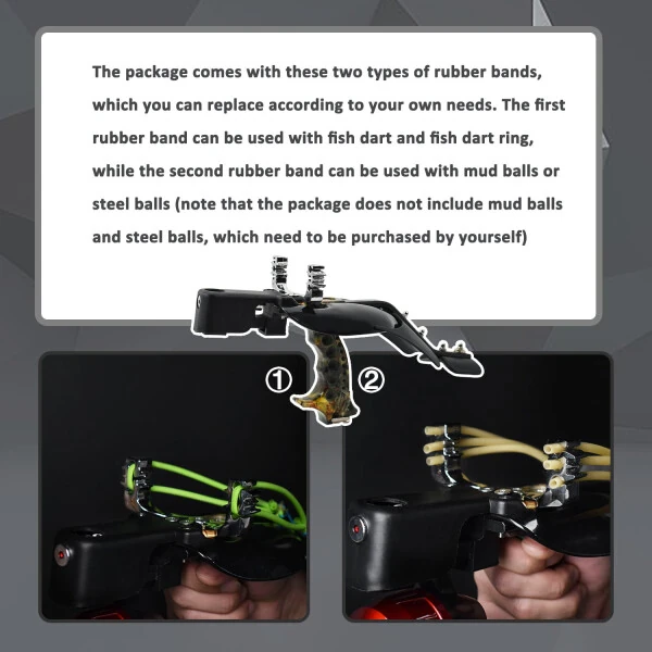 Clianle Adult Hunting Shooting Slingshot with Fishing Reel for Fish Shooting Slingshot-BRINGAFISHINGREEL - 7