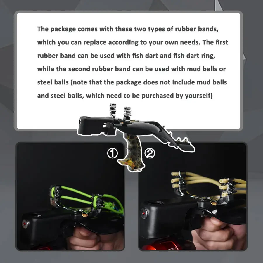 Clianle Adult Hunting Shooting Slingshot with Fishing Reel for Fish Shooting Slingshot-BRINGAFISHINGREEL - 7