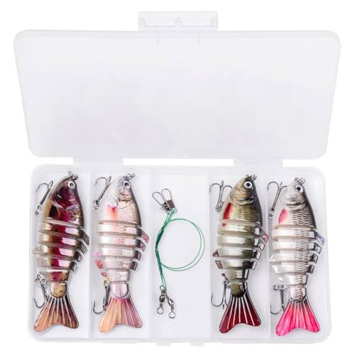 Fishing Lure Kit Topwater Bass Lures Fishing Lures Slow Sinking Swimming Lures Multi Jointed Swimbait Lifelike Hard Bait Trout Perch - 1