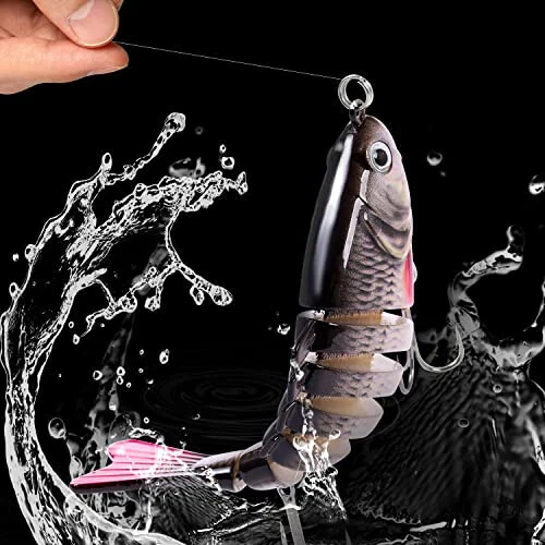 Fishing Lure Kit Topwater Bass Lures Fishing Lures Slow Sinking Swimming Lures Multi Jointed Swimbait Lifelike Hard Bait Trout Perch - 12