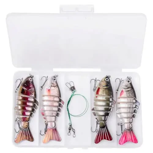 Fishing Lure Kit Topwater Bass Lures Fishing Lures Slow Sinking Swimming Lures Multi Jointed Swimbait Lifelike Hard Bait Trout Perch - 1