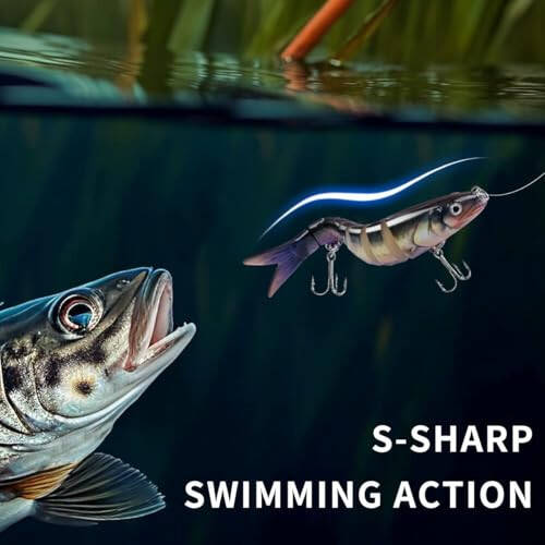 Fishing Lure Kit Topwater Bass Lures Fishing Lures Slow Sinking Swimming Lures Multi Jointed Swimbait Lifelike Hard Bait Trout Perch - 4