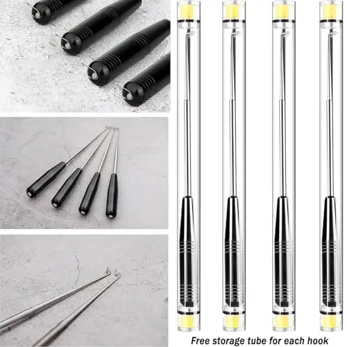 Fish Hook Remover Tool, Fishing Hook Quick Removal Descending Device, Fishing Gear Security Equipment Kits for Adult, Hook Extractor Accessories Detacher Tools with 4PCS Storage Tube - YIMISIMON (1)