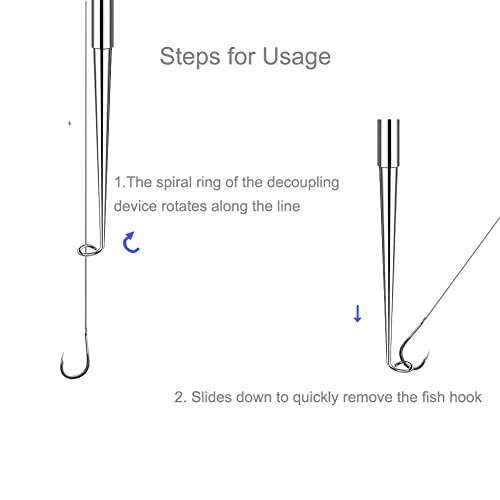 Balık Kancası Çıkartıcı, 2 Adet Balık Kancası Hızlı Çıkarma Cihazı, Güvenlik Çıkartıcı Balık Kancası Bağlantısını Kırma Çıkarma Aracı Balıkçılık İçin - 4