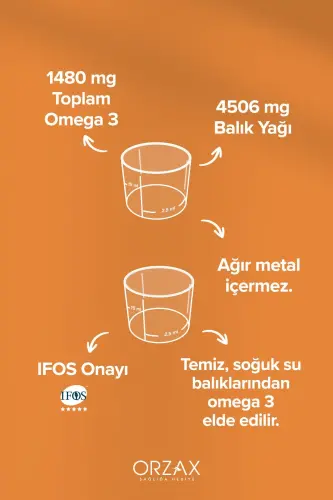 Orzax Balık Yağı Şurubu Portakal Aromalı 150ml - 3