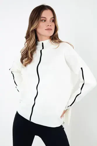 Balıkçı Yaka Soft Akrilik Kazak Bayan KAZAK 4614815-EKRU - 4