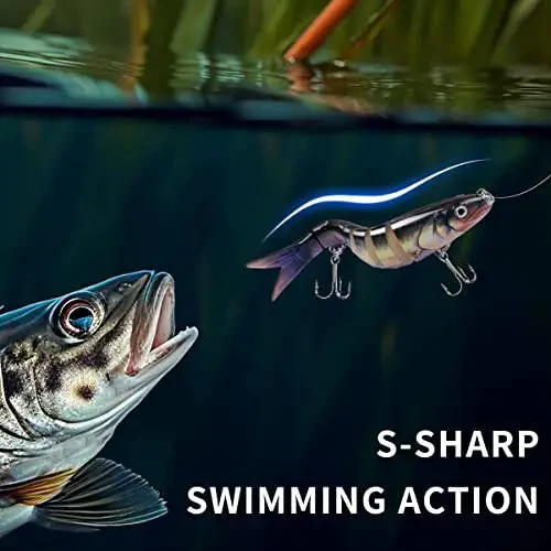 Baliq ovlash uchun yem to'plami Yuzaki bas uchun yemlar Baliq ovlash uchun yemlar Sekin cho'kadigan suzuvchi yemlar Ko'p bo'g'imli suzuvchi yem Realistik qattiq yem Alabalık perch - 11