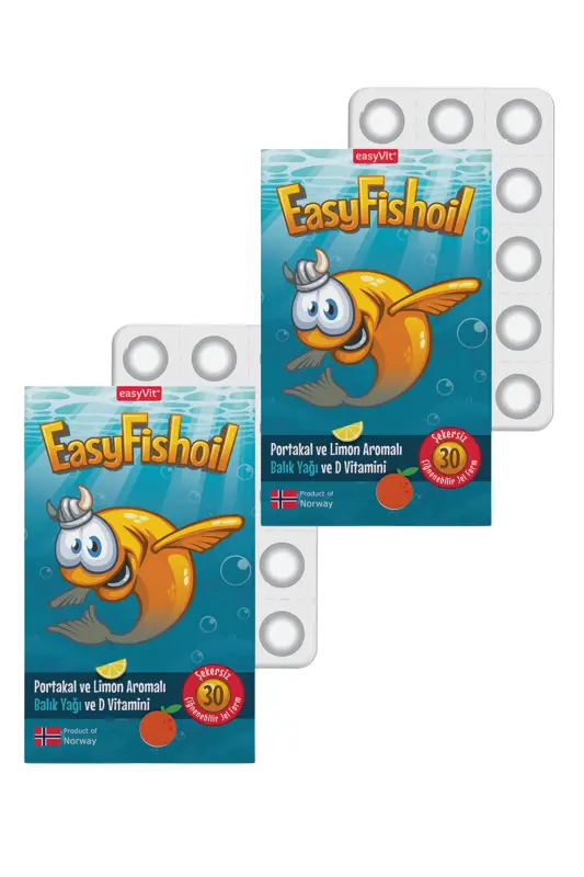 Baliq yog'i chaynaladigan 30 tablet X2 dona - EASY FISHOIL