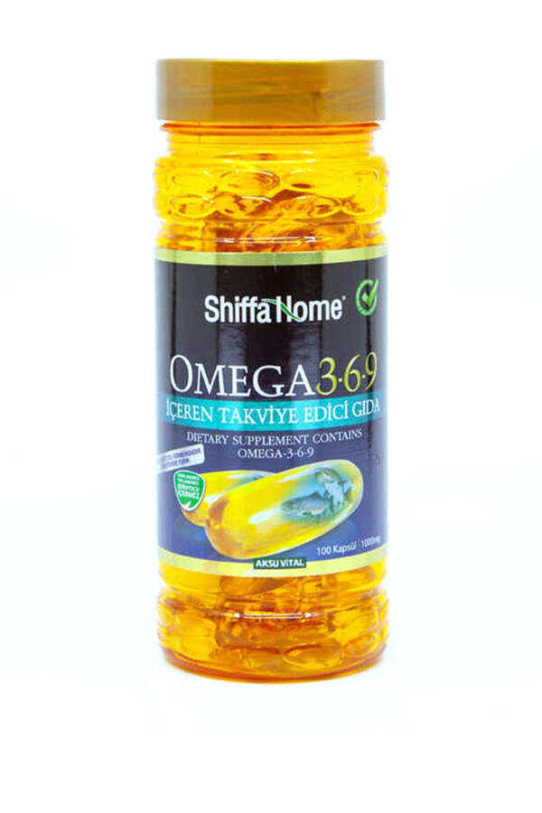 Baliq yog'i Omega 3 6 9 Baliq yog'i Kapsuli Hapi Aksu Vital 100 Softgel Kapsuli Omega 3-6-9 - 1