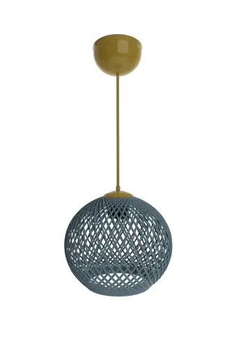 Balle Blue Pendant Ball Chandelier Gold Cable-Blue - GÖKDAĞ GROUP G G (1)