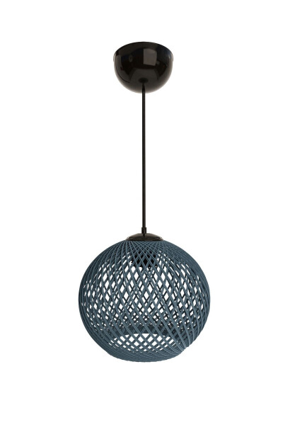 Balle Blue Pendant Sphere Chandelier Black Cable - 2