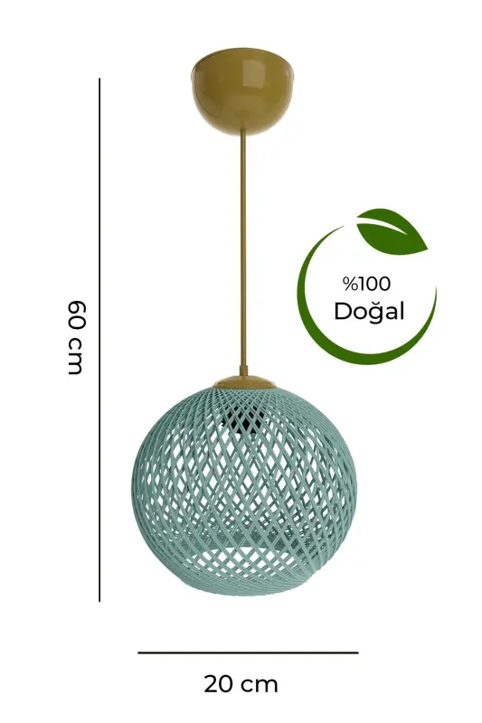 Balle Füme Sarkıt Top Avize Gold Kablo-Füme - 3