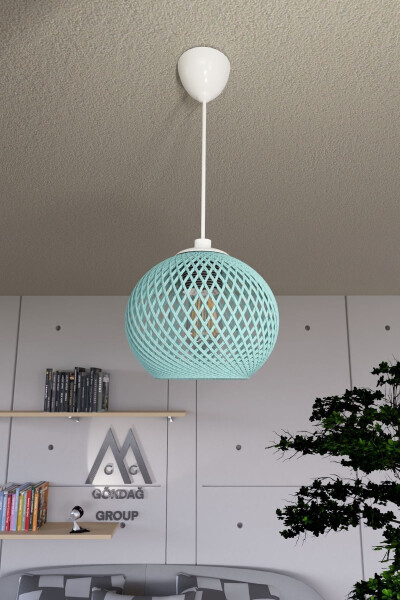 Balle Glass Globe Pendant Ball Chandelier White Cable 