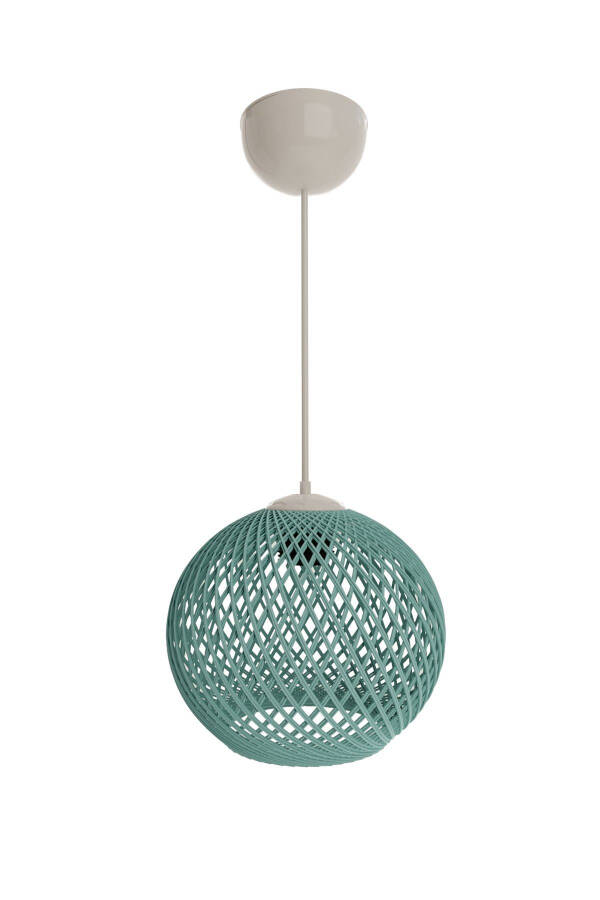 Balle Glass Globe Pendant Ball Chandelier White Cable - 2