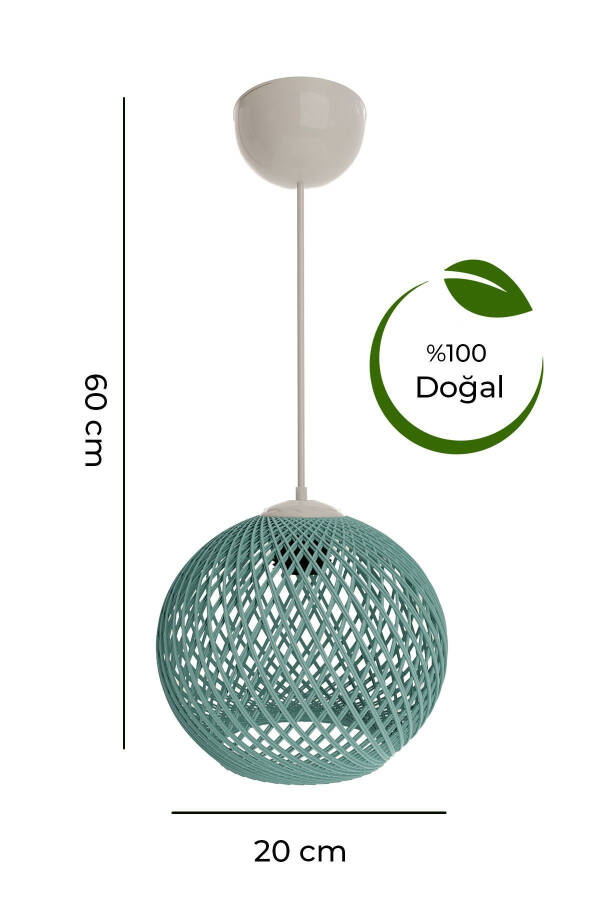 Balle Glass Globe Pendant Ball Chandelier White Cable - 3