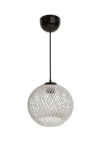 Balle Oq Pendant Top Avize Qora Kabel - Oq - 3