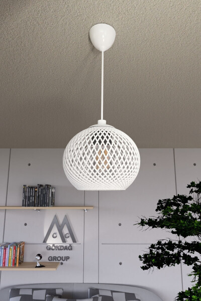 Balle Oq Sarkıt To'p Chandelier (oq Osib O'rnatish To'plami) 