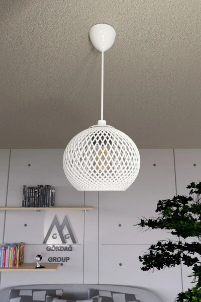 Balle Oq Sarkıt To'p Chandelier (oq Osib O'rnatish To'plami) - 1