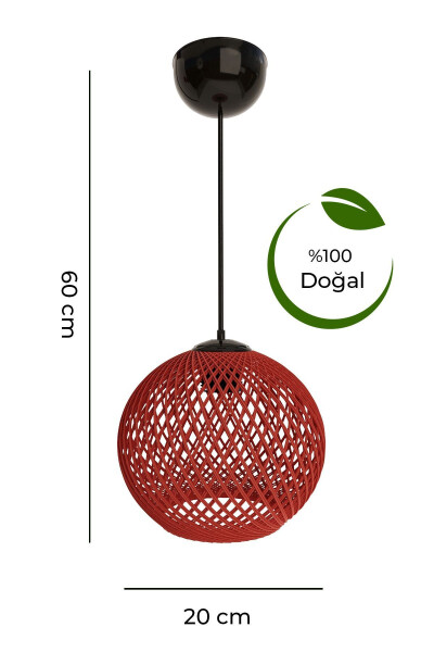 Balle Orange Pendant Ball Chandelier Black Cable - GÖKDAĞ GROUP G G (1)