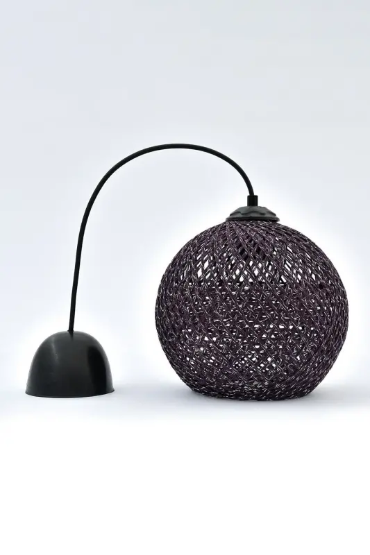 Balle Plum Pendant Orb Chandelier Black Cable-Plum 1 - GÖKDAĞ GROUP G G