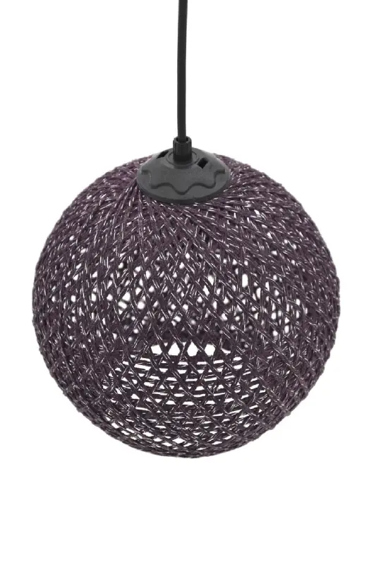 Balle Plum Pendant Orb Chandelier Black Cable-Plum 1 - 3