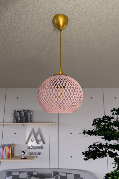 Balle Powder Hanging Ball Chandelier Gold Cable - 4