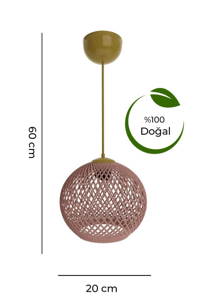 Balle Powder Hanging Ball Chandelier Gold Cable - 3