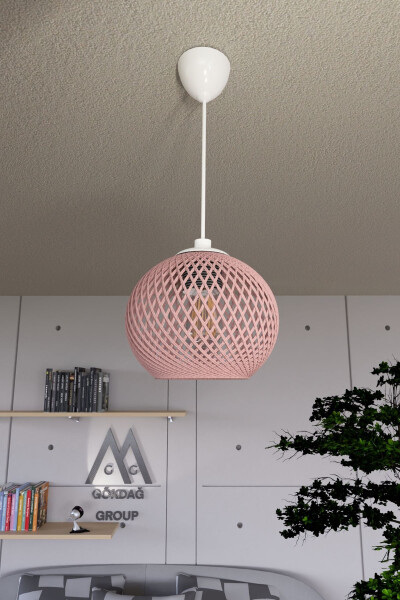 Balle Powder Pendant Ball Chandelier White Cable - 4