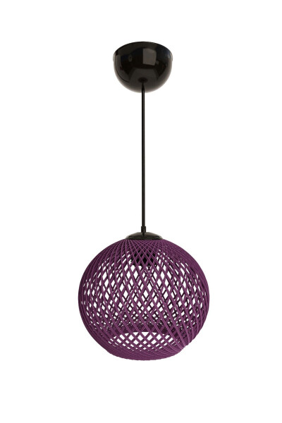 Balle Purple Pendant Ball Chandelier Black Cable - 2