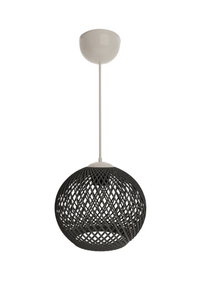 Balle Smoked Pendant Ball Chandelier White Cable - 2
