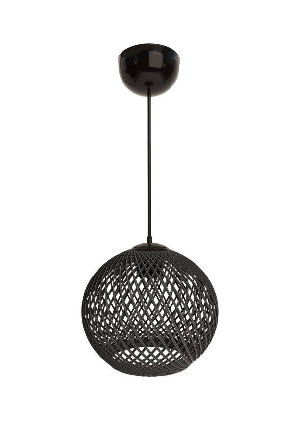 Balle Smoked Pendant Sphere Chandelier Black Cable - 2