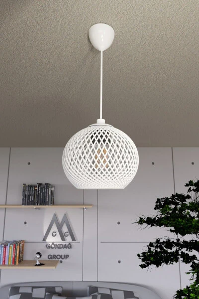 Balle White Hanging Ball Chandelier (White Hanging Set) - GÖKDAĞ GROUP G G (1)