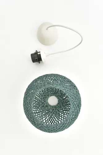 Balle Yashil Sirtiqli Top Qandil Oq Kabel-Yashil - 4