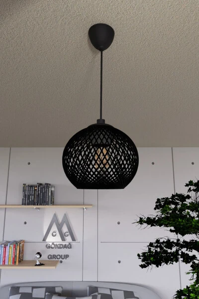 Ballet Black Pendant Ball Chandelier (Black Hanging Set) - gökdağ group g g (1)