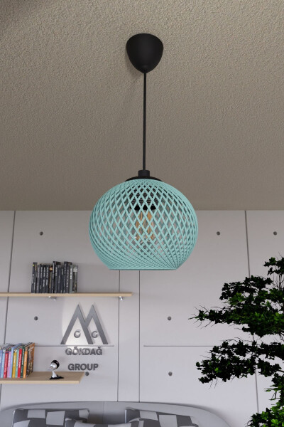 Ballet Glass Globe Pendant Sphere Chandelier Black Cable - 5