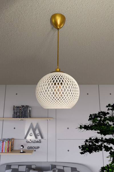 Ballet Krem Osilgan To'p Chandelier Oltin Kabel 