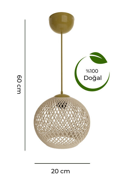 Ballet Krem Osilgan To'p Chandelier Oltin Kabel - 3