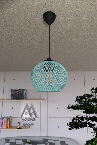 Ballet Shisha Shishasi Oshqora To'p Chandelier Qora Kabel - 5