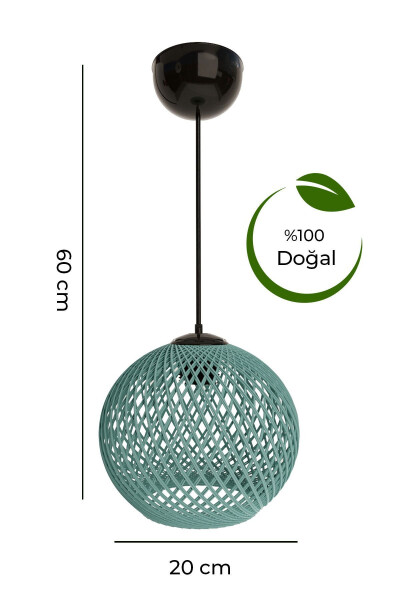 Ballet Shisha Shishasi Oshqora To'p Chandelier Qora Kabel - 3