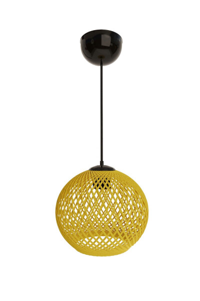 Ballet Yellow Pendant Ball Chandelier Black Cable - GÖKDAĞ GROUP G G (1)