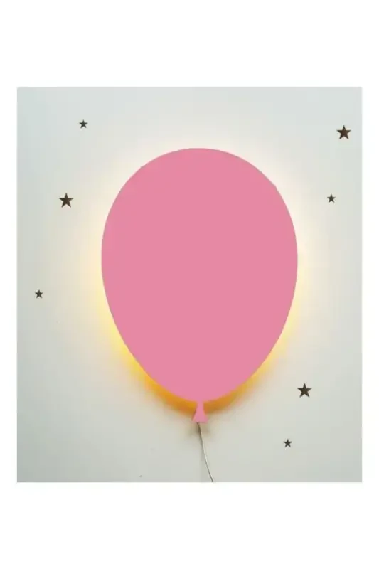 Balloon Night Light Nursery Baby Room Decorative Lighting 30cm-Pink - 1